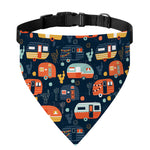 Caravan Camping Pattern Print Over The Collar Dog Bandana