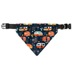 Caravan Camping Pattern Print Over The Collar Dog Bandana
