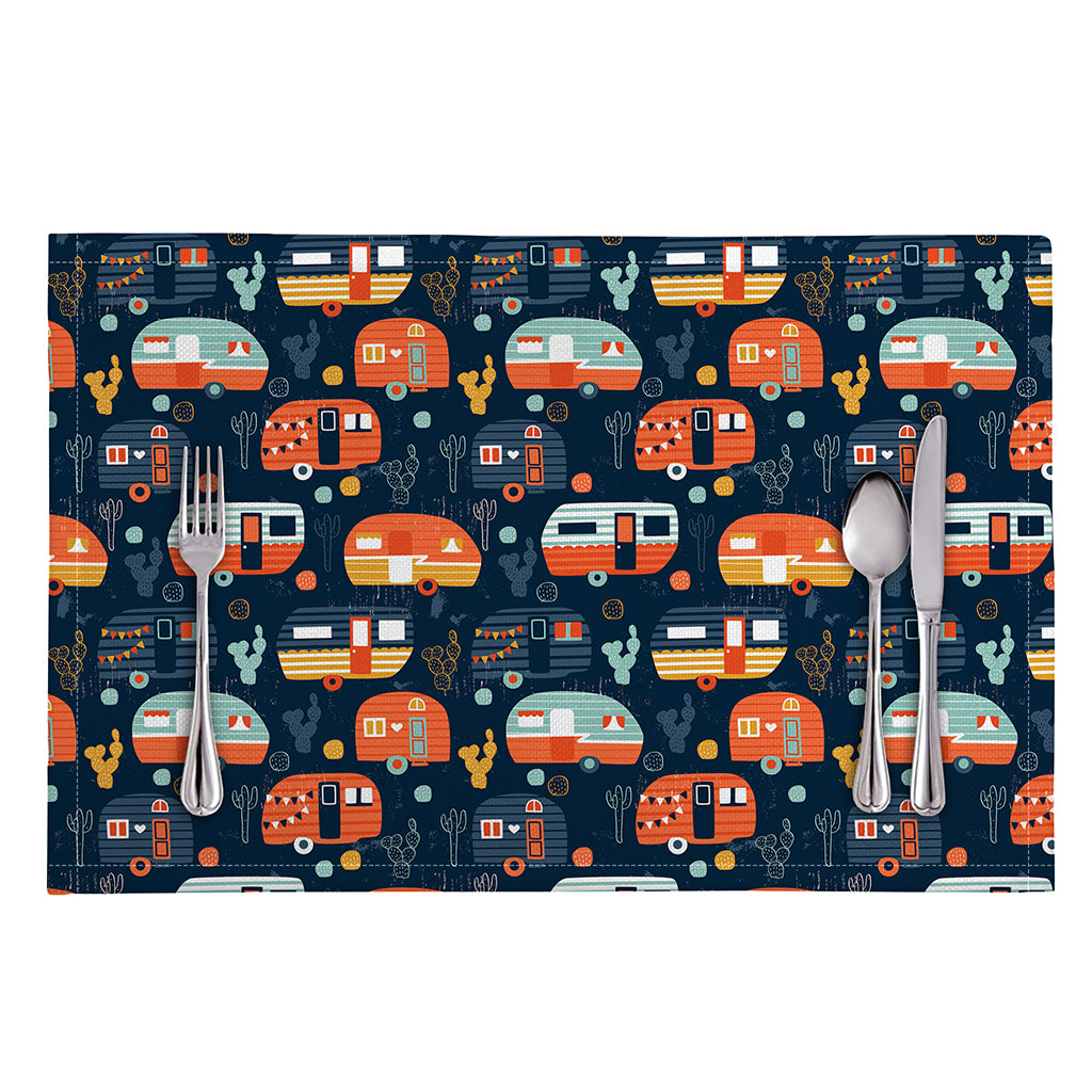 Caravan Camping Pattern Print Placemat