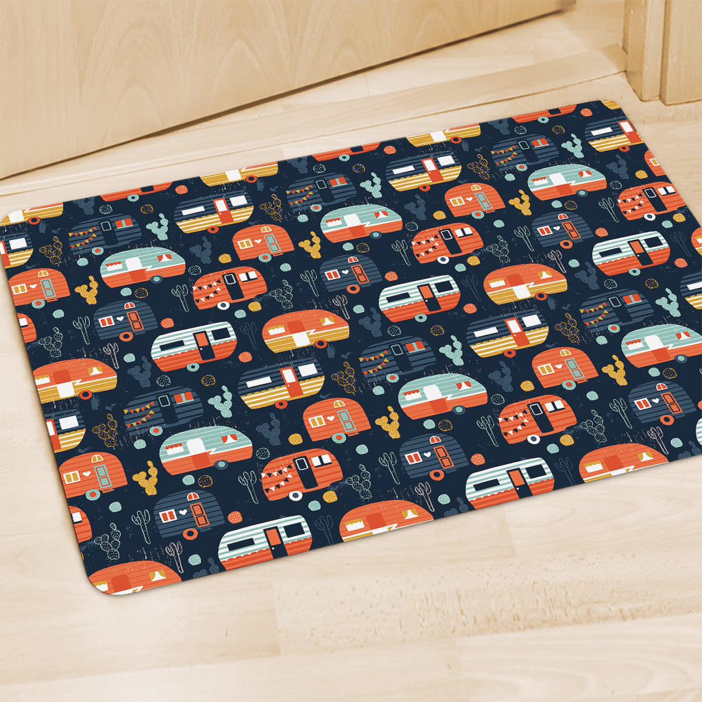 Caravan Camping Pattern Print Polyester Doormat