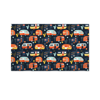 Caravan Camping Pattern Print Polyester Flag