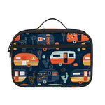 Caravan Camping Pattern Print Portable Lunch Bag