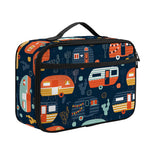 Caravan Camping Pattern Print Portable Lunch Bag