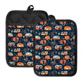 Caravan Camping Pattern Print Pot Holders With Pocket