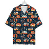 Caravan Camping Pattern Print Rayon Hawaiian Shirt