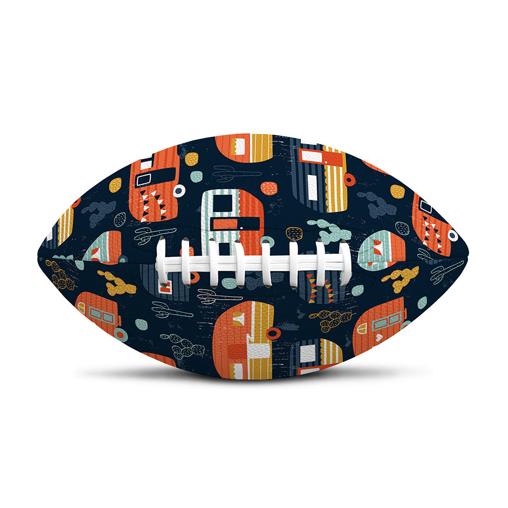 Caravan Camping Pattern Print Rugby Ball