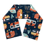 Caravan Camping Pattern Print Scarf