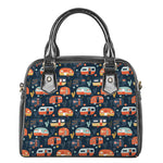 Caravan Camping Pattern Print Shoulder Handbag