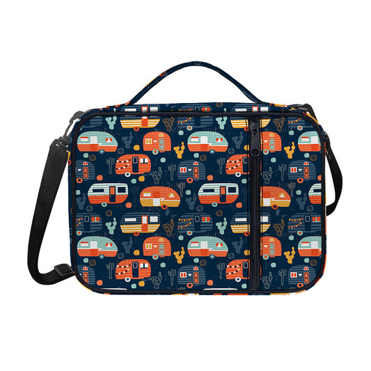 Caravan Camping Pattern Print Shoulder Strap Bible Bag