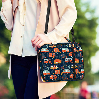Caravan Camping Pattern Print Shoulder Strap Bible Bag