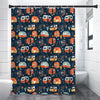 Caravan Camping Pattern Print Shower Curtain