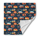 Caravan Camping Pattern Print Silk Bandana