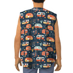 Caravan Camping Pattern Print Sleeveless Baseball Jersey