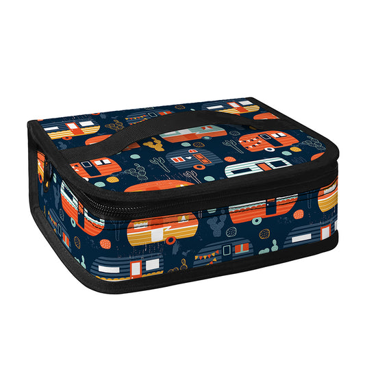 Caravan Camping Pattern Print Small Lunch Bag