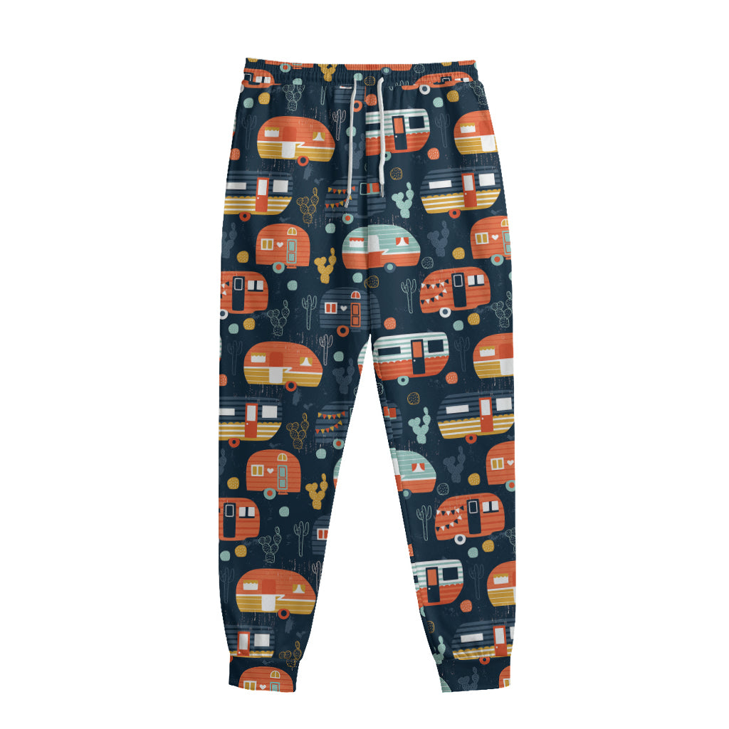 Caravan Camping Pattern Print Sweatpants