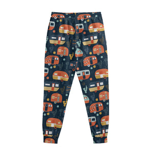 Caravan Camping Pattern Print Sweatpants