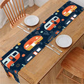 Caravan Camping Pattern Print Table Runner