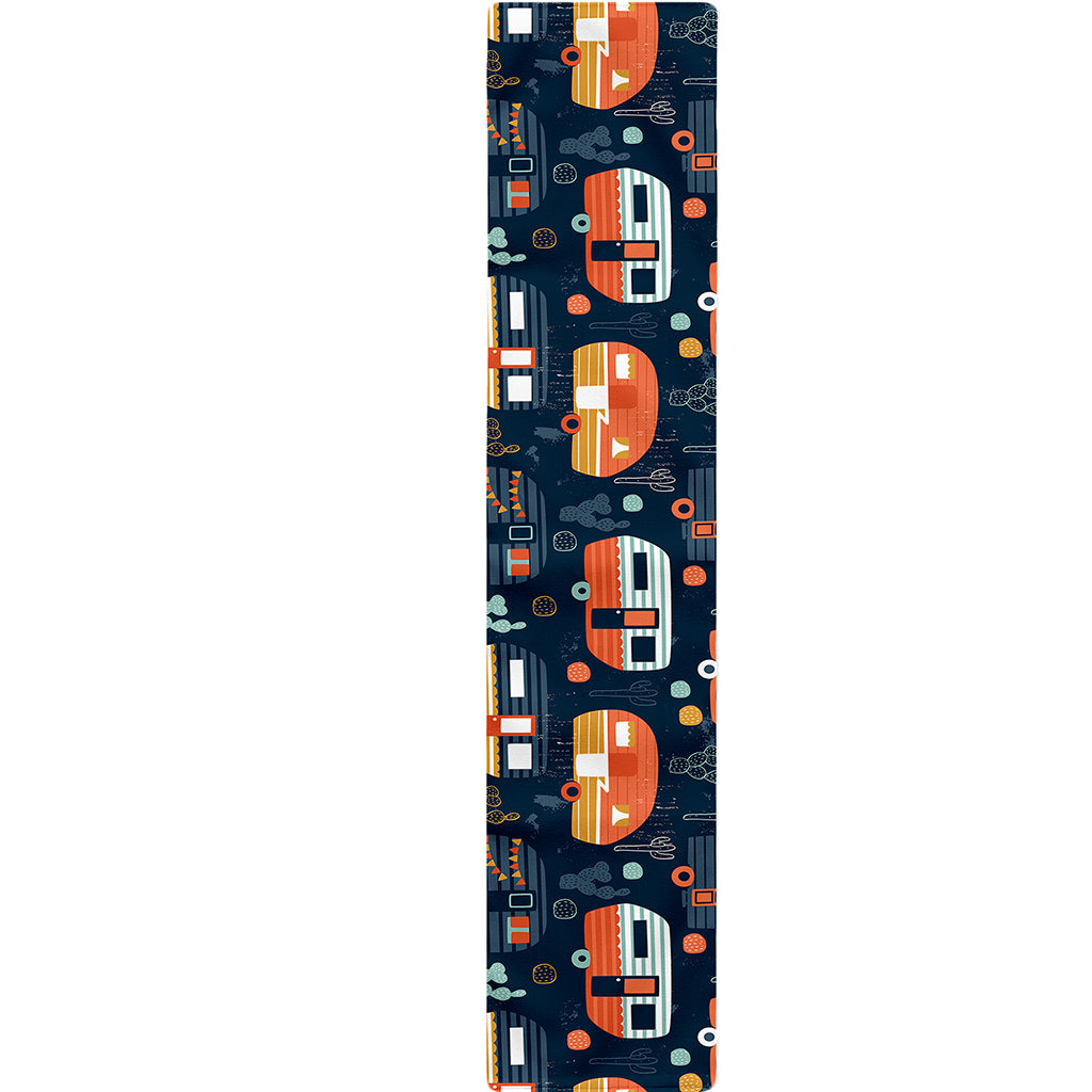 Caravan Camping Pattern Print Table Runner