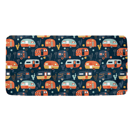 Caravan Camping Pattern Print Towel