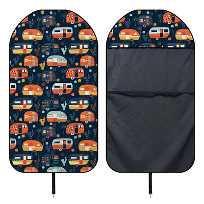 Caravan Camping Pattern Print Waterproof Car Seat Cover