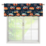 Caravan Camping Pattern Print Window Valance