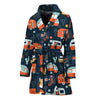 Caravan Camping Pattern Print Women's Bathrobe