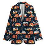 Caravan Camping Pattern Print Women's Blazer