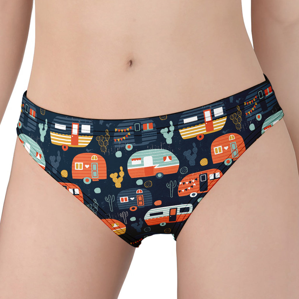 Caravan Camping Pattern Print Women's Panties