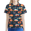 Caravan Camping Pattern Print Women's Polo Shirt