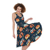 Caravan Camping Pattern Print Women's Sleeveless Dress