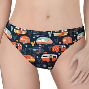 Caravan Camping Pattern Print Women's Thong