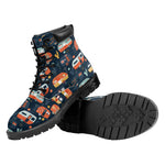 Caravan Camping Pattern Print Work Boots