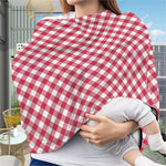 Cardinal Red And White Gingham Print Baby Seat Cover