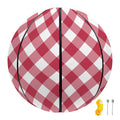 Cardinal Red And White Gingham Print Basketball