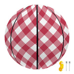 Cardinal Red And White Gingham Print Basketball