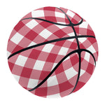 Cardinal Red And White Gingham Print Basketball