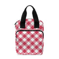 Cardinal Red And White Gingham Print Bible Tote Bag