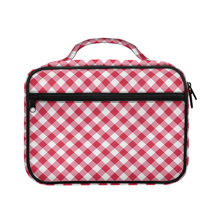Cardinal Red And White Gingham Print Briefcase Bible Bag
