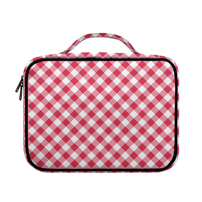 Cardinal Red And White Gingham Print Briefcase Bible Bag