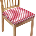Cardinal Red And White Gingham Print Chair Cushion Cover