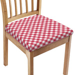 Cardinal Red And White Gingham Print Chair Cushion Cover