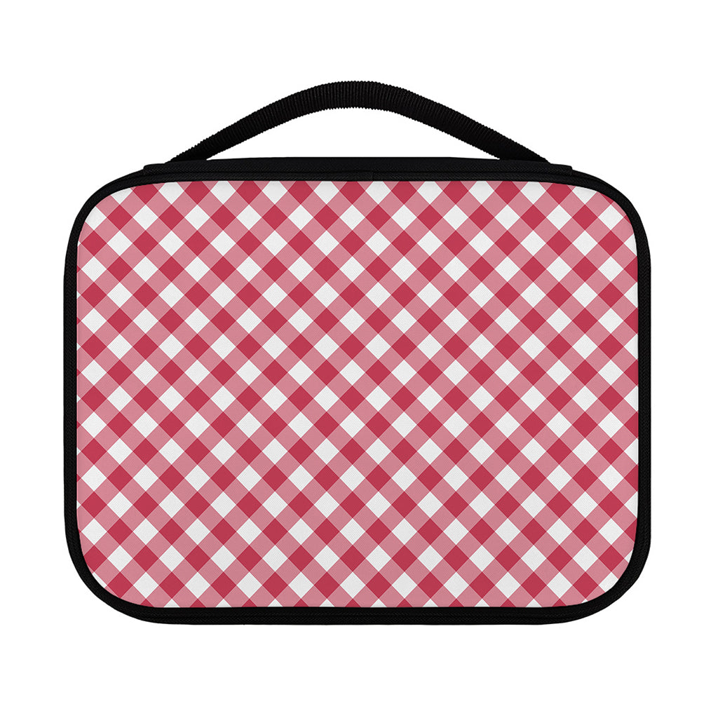 Cardinal Red And White Gingham Print Classic Bible Case