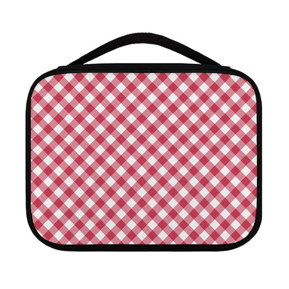 Cardinal Red And White Gingham Print Classic Bible Case
