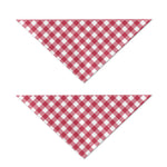 Cardinal Red And White Gingham Print Dog Bandana