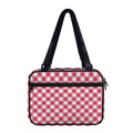 Cardinal Red And White Gingham Print Double Strap Bible Bag