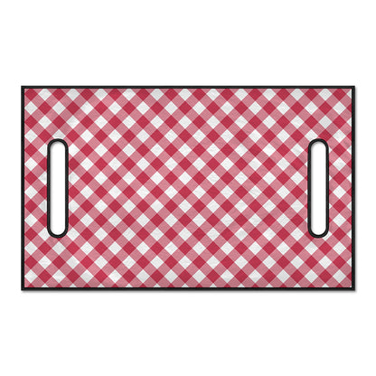 Cardinal Red And White Gingham Print Golf Cart Seat Cover