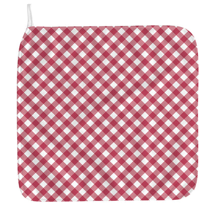 Cardinal Red And White Gingham Print Hand Towel