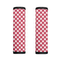 Cardinal Red And White Gingham Print Handle Covers