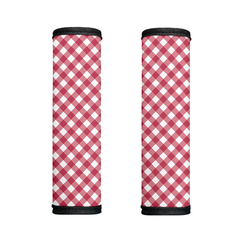 Cardinal Red And White Gingham Print Handle Covers
