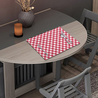 Cardinal Red And White Gingham Print Placemat